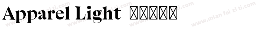 Apparel Light字体转换